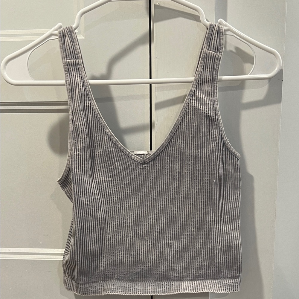Nikibiki Gray Ribbed Tank Top